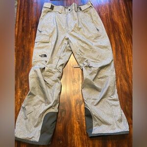 The North Face Light Gray Freedom ski/snowboard Pants